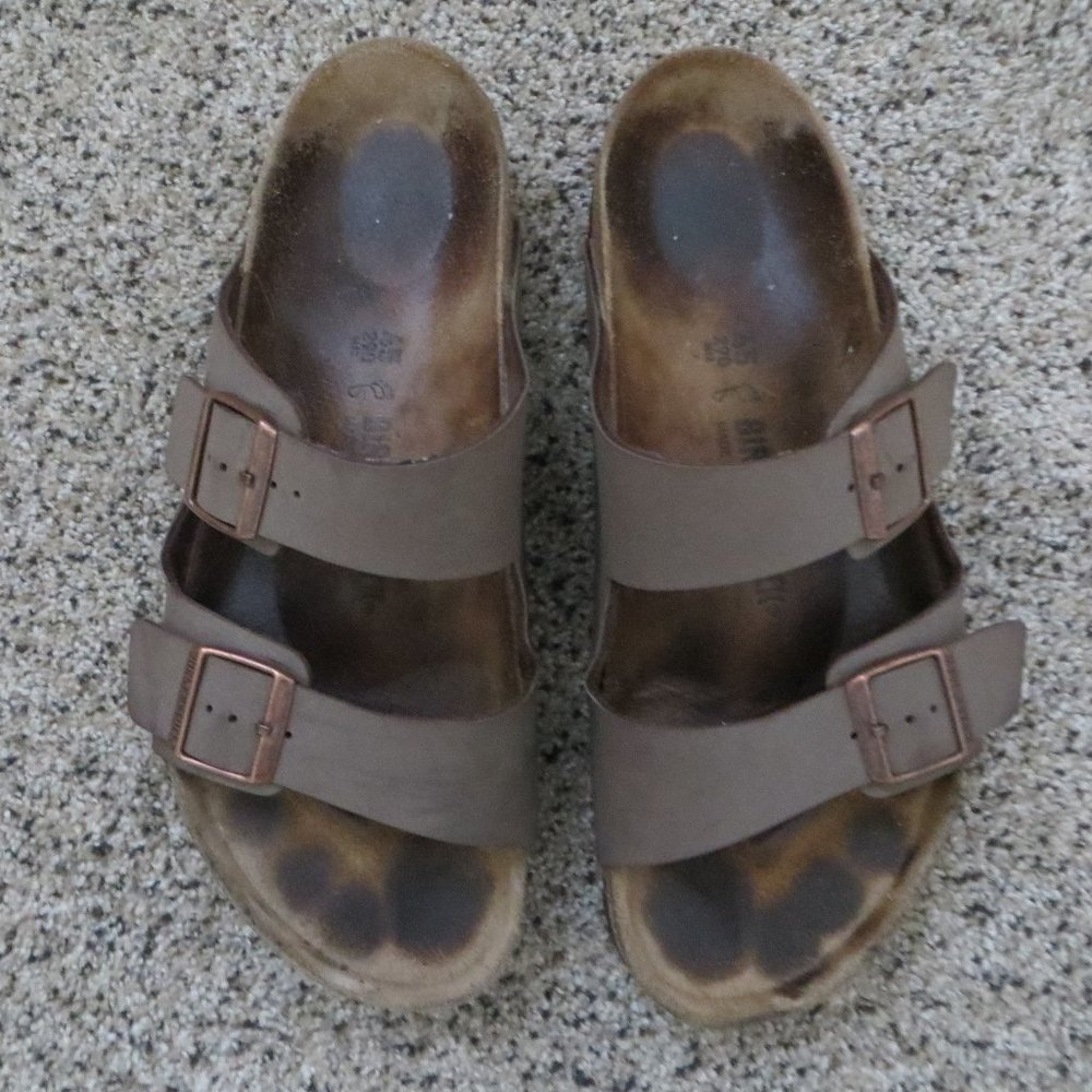 Arizona Birkenstock Birkibuc Mocha Flat Sandals 45
